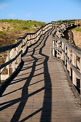 Wooden Walkway Leads to Plum Island Beach in Massachusetts